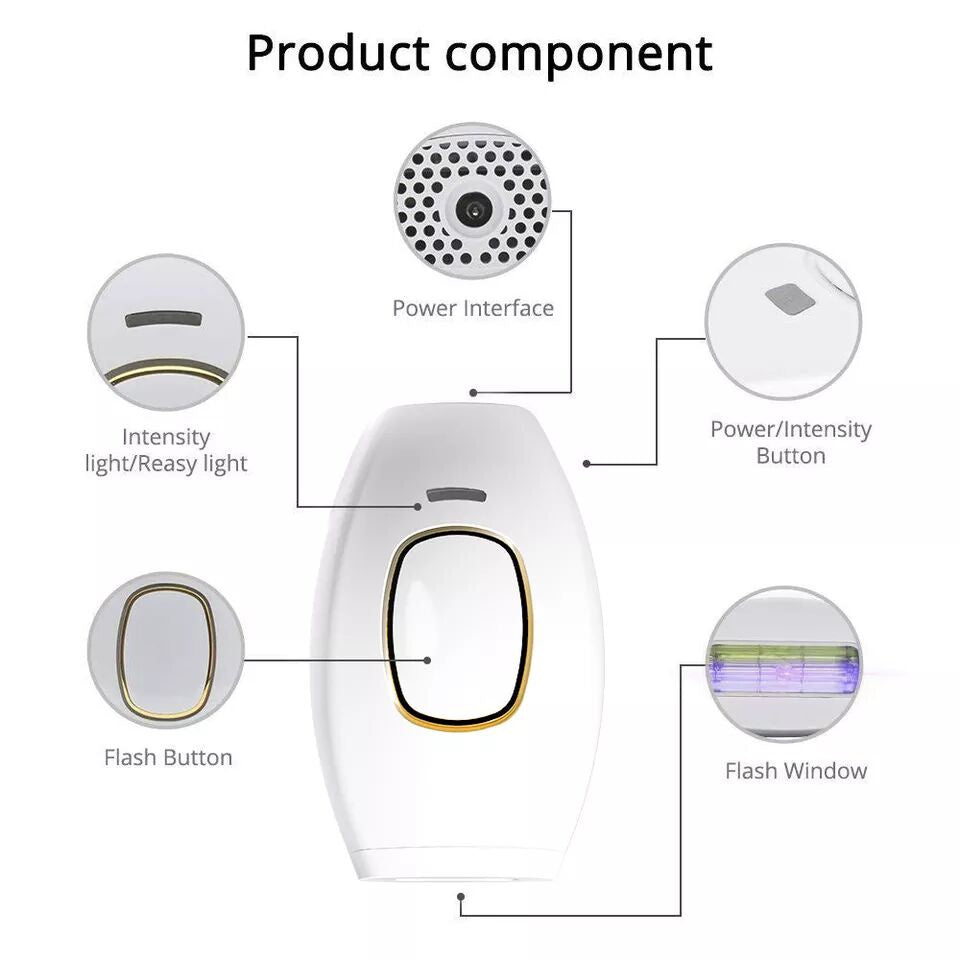 Máquina de Depilador a Laser de IPL para Remoção Permanente dos Pelos Depilação Indolor para Rosto feminino Corpo