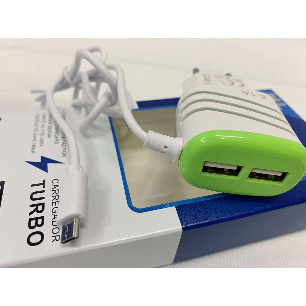 KIT COM 10 PEÇAS CARREGADOR CELULAR MICRO USB TOP