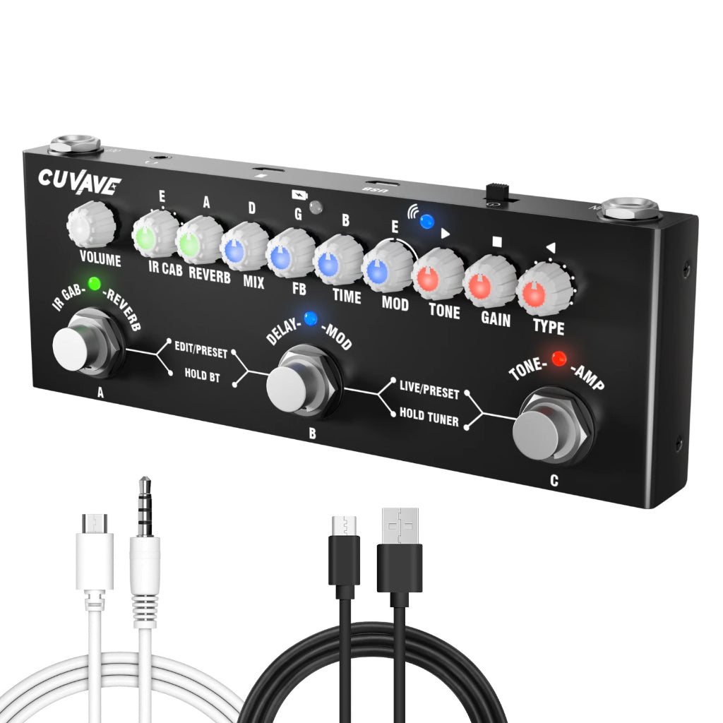 Cuvave Cube BEBÉ Portátil Multi Efeitos Pedal Para Guitarra Acústica Elétrica Gravação Interface Áudio Função Cuvave Pedal