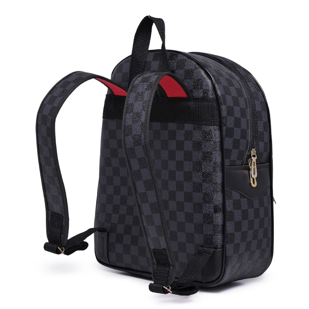 Bolsa Mochila LV Alta Qualidade Promoção Unissex -  Xadrez Preta