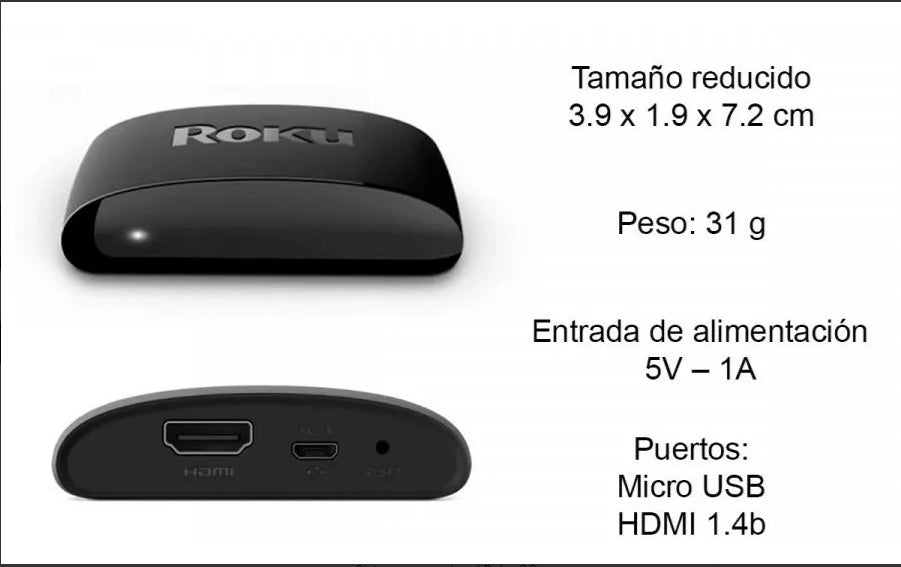 Roku Express 3960 padrão Full HD 128GB preto